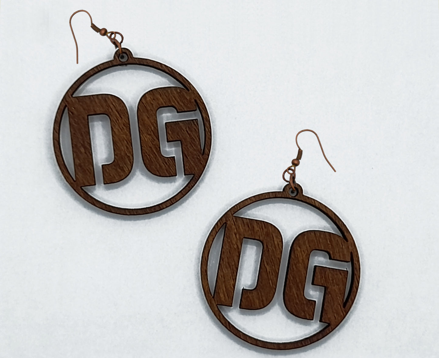 "INITIALS NAME" earrings in wood